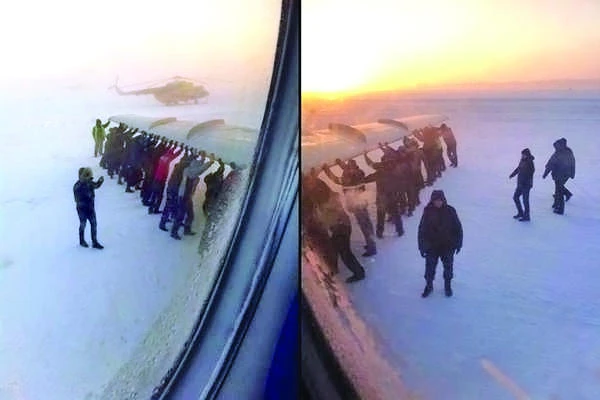Chutzpah: Fliers get out and push frozen jet