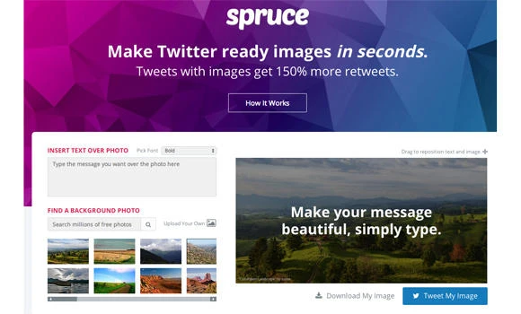 Send tweets with images easily using Spruce