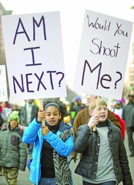 ‘Black’ day in US: Protesters march against police killings