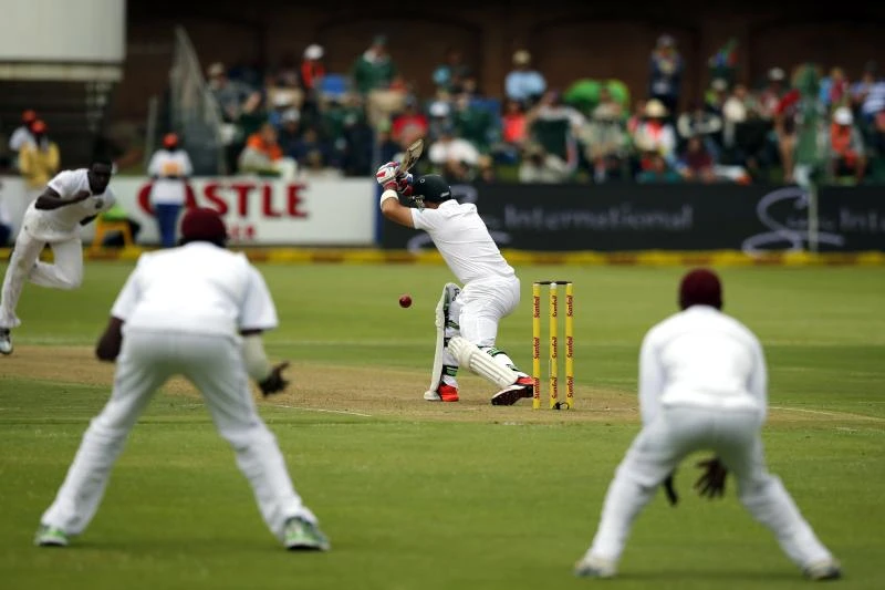 Elgar battles to much-needed ton as Windies wilt