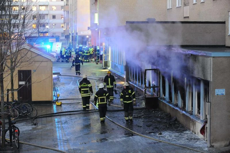 Arson attack on Swedish mosque injures five