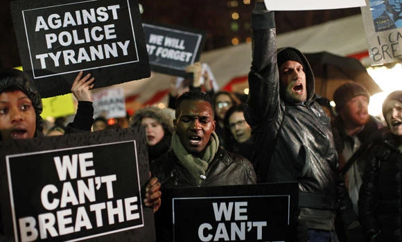 Protests against police violence flare in US