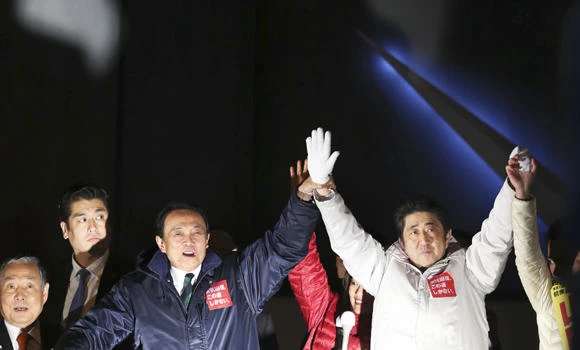 Exit polls: Big win for Abe’s coalition in Japan election