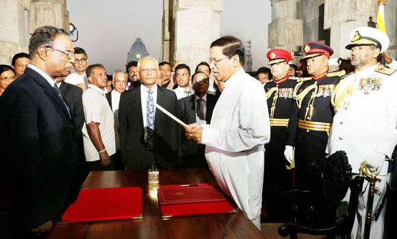 Sirisena takes oath as Lanka’s president