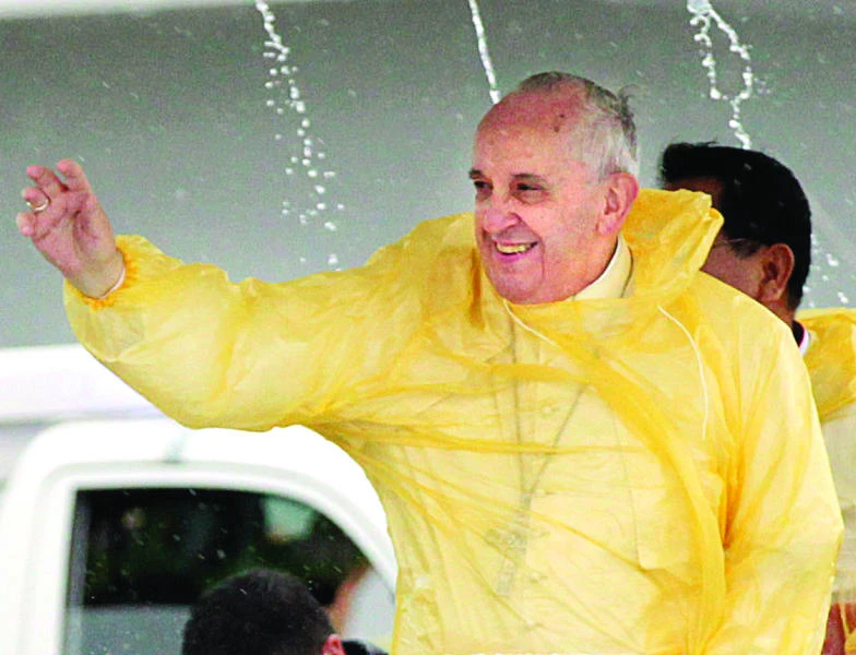 Fierce storm shortens Pope’s Tacloban visit