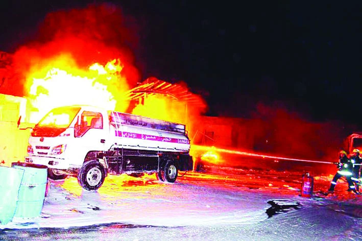 Heroic officer drives burning diesel truck away to protect lives