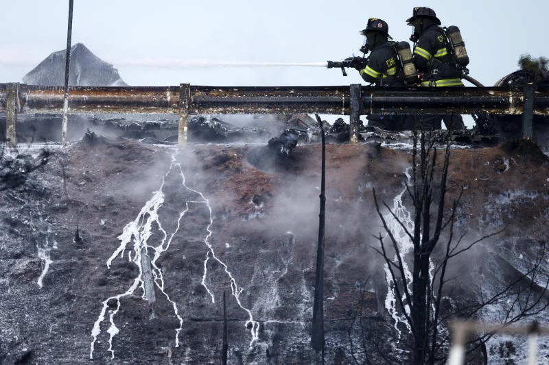 Tanker truck with 8K gallons of fuel crashes, catches fire