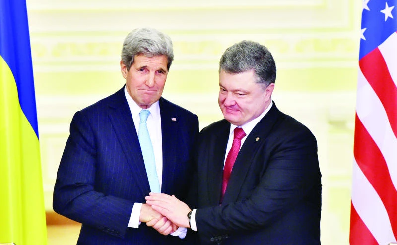 Kerry in Kiev as US mulls arms supplies
