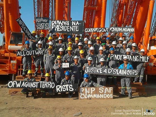 Filipino expats condemn anti-peace banners