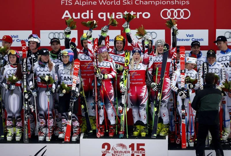 Hirscher helps Austria to gold medal in team event at worlds