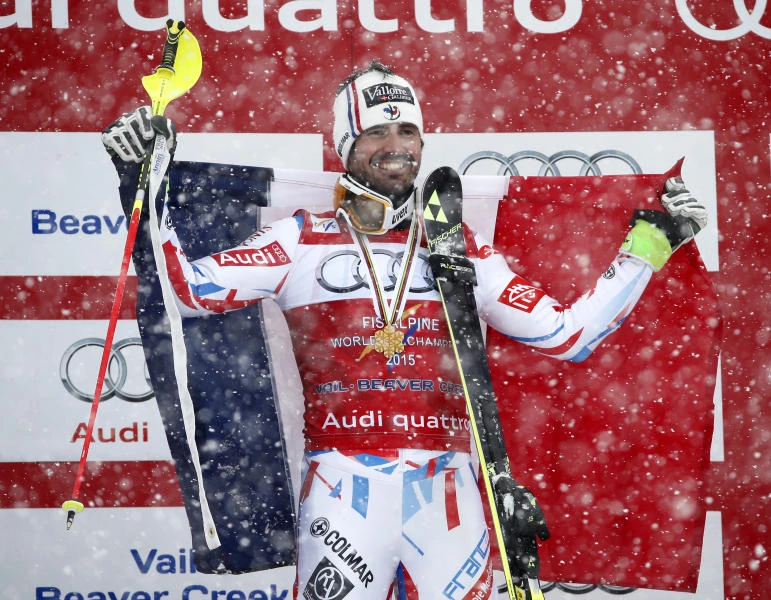 Grange captures world slalom crown