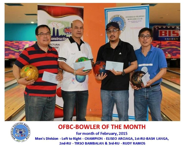 Arciaga, Duma top OFBC Monthly Tournament for February