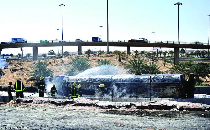 Tanker catches fire, driver hurt injured