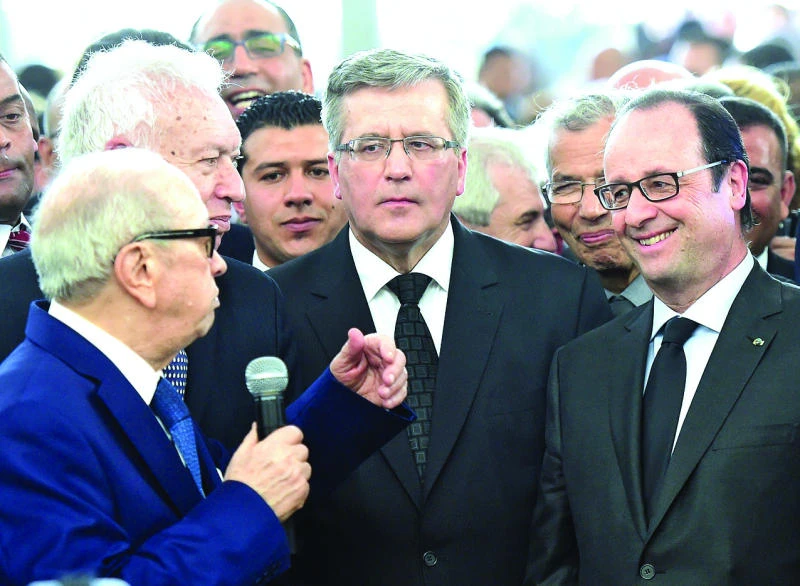 World leaders join march against militants in Tunis
