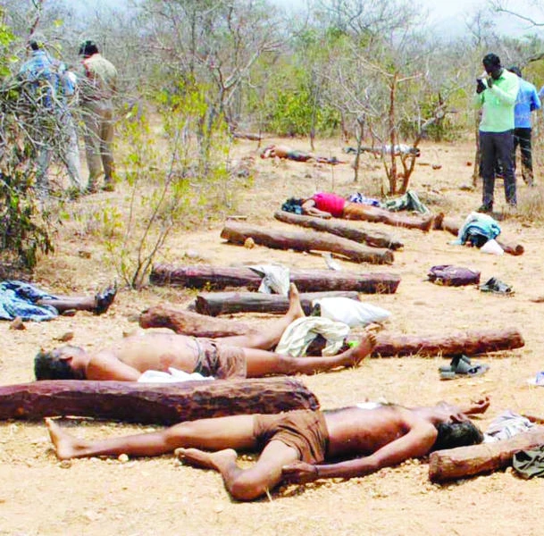20 sandalwood smugglers killed in Andhra Pradesh