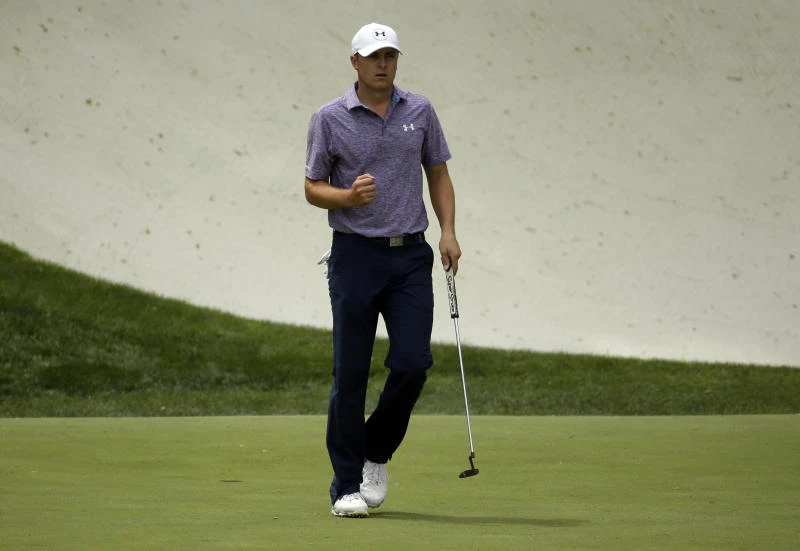 Spieth shoots 66, sets record 36-hole score