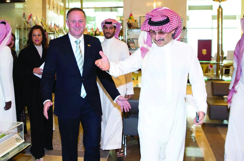 Prince Alwaleed, New Zealand PM discuss investment issues