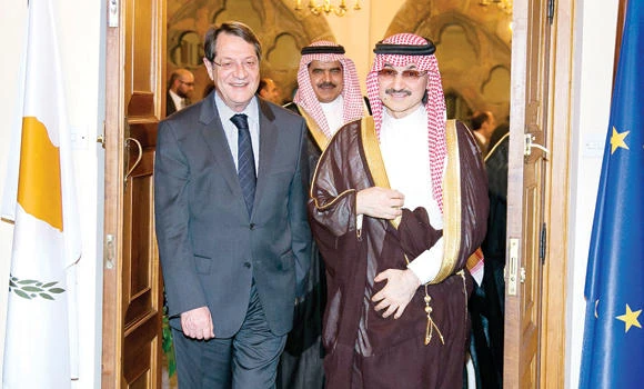 Cyprus president, Prince Alwaleed discuss global economic climate