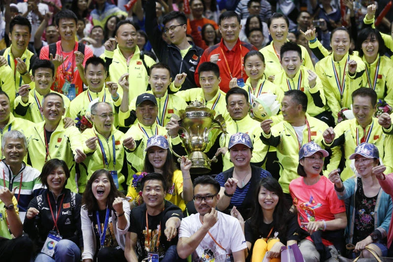 China sweeps Japan to take Sudirman Cup