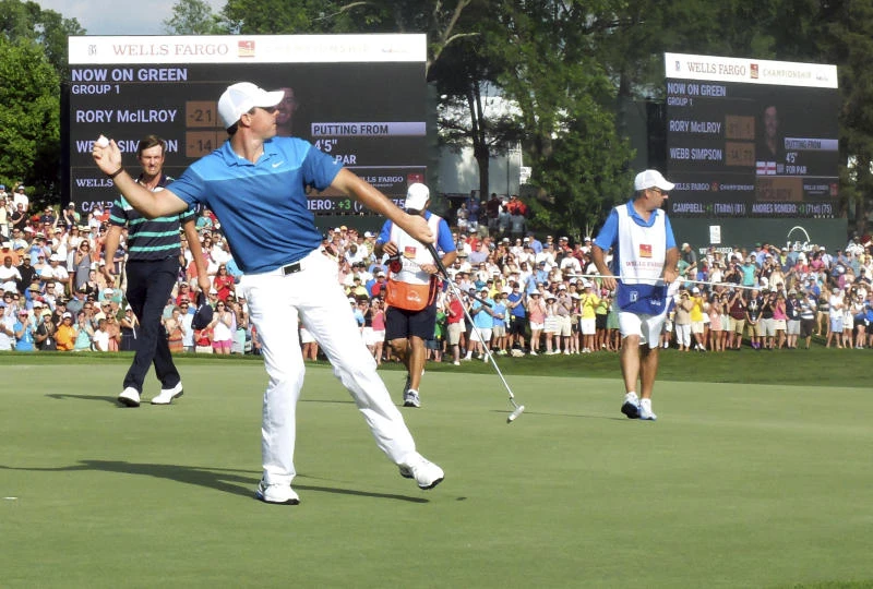 McIlroy finishes at record 21-under to win Wells Fargo