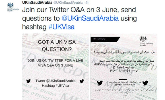 British Embassy to answer visa queries via Twitter