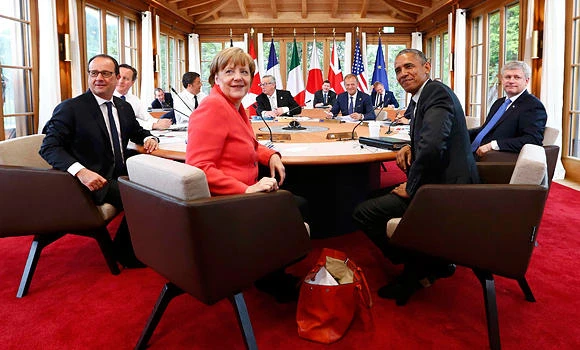 Merkel presses G7 leaders to agree tough climate goals