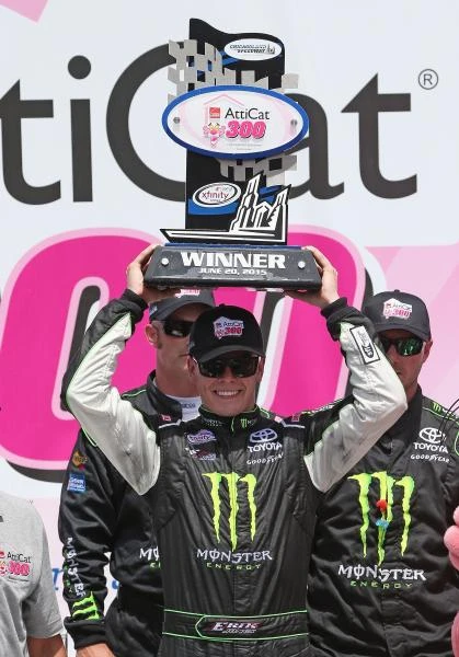 Erik Jones roars to victory at Chicagoland Speedway