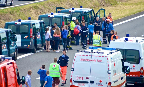 Bus carrying British schoolchildren crashes in Belgium