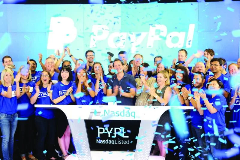 Shares of PayPal rise on 1st day of trading