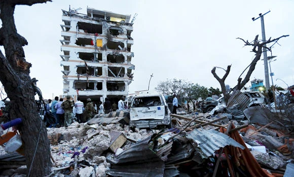 Al-Shabab car bomb destroys hotel, kills 13 people in Mogadishu