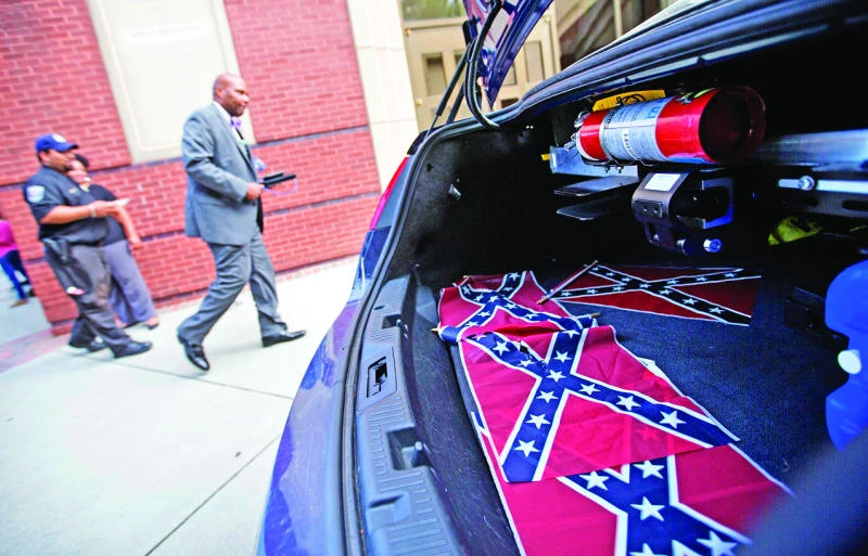 Confederate flags found placed at US church near King center