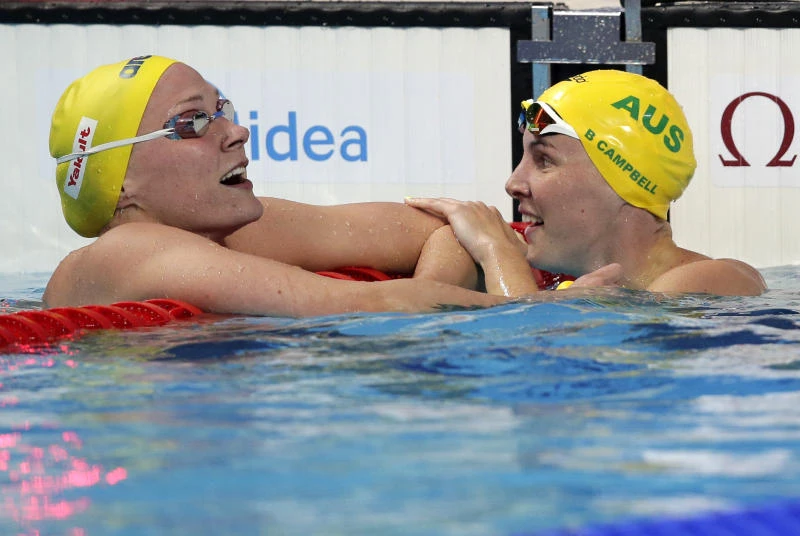 Campbell sisters go 1-3 in 100 free at worlds