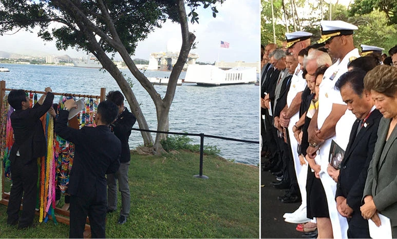 US, Japanese cities mark WWII end with Pearl Harbor ceremony
