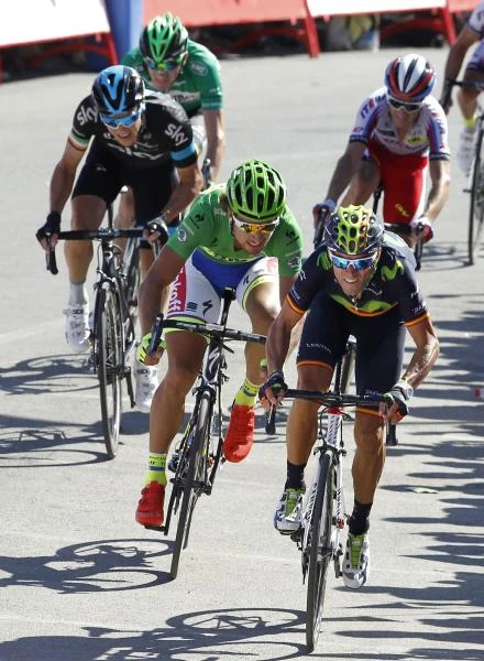 Valverde edges Sagan to win Vuelta 4th stage