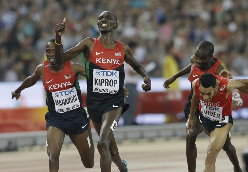 Kiprop hat trick puts Kenya on top of the world