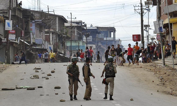 Rioters rampage against residence law in northeast India