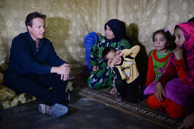 British PM urges more aid to Syria refugees in Mideast