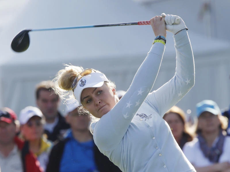 Europe holds Solheim Cup advantage as storm suspends play