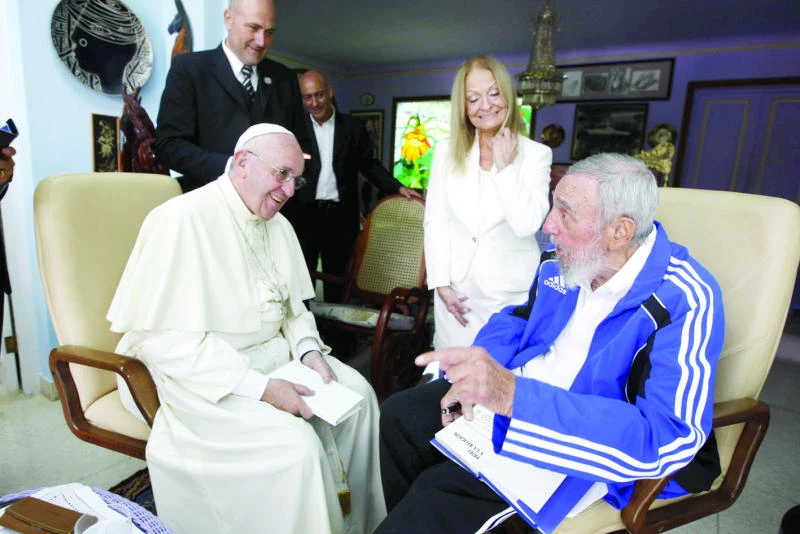 Pope visits Castro brothers’ Cuban home region