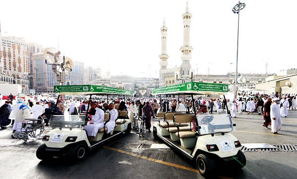 Golf carts a great help for pilgrims in Jamarat