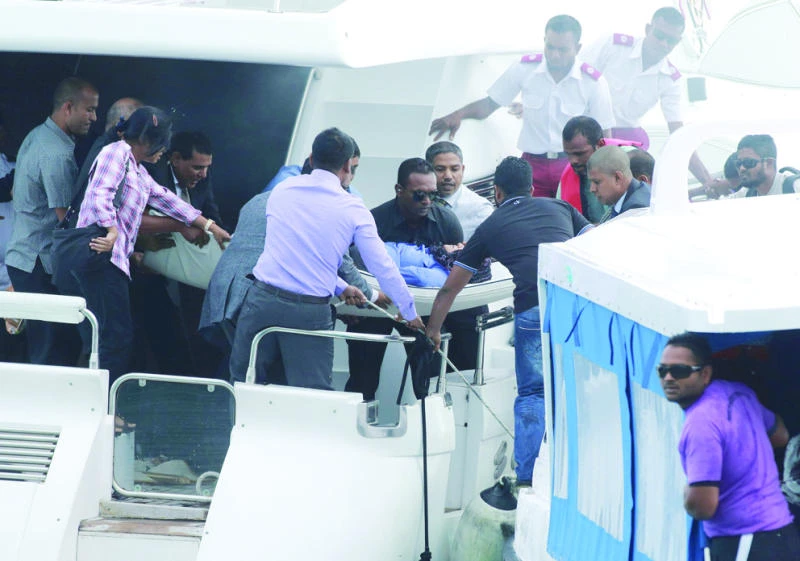 Maldives president unhurt in boat blast; wife, aides injured