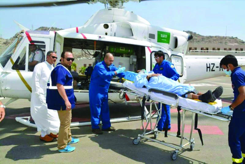 Choppers bring patients to Al-Noor at a steady pace