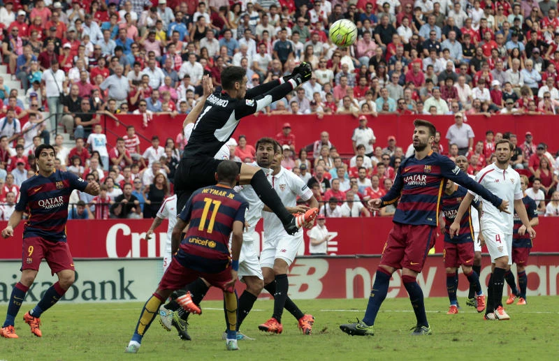 Messi-less Barcelona beaten by Sevilla