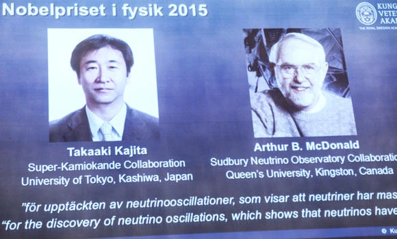 Japanese, Canadian win Nobel for neutrino work