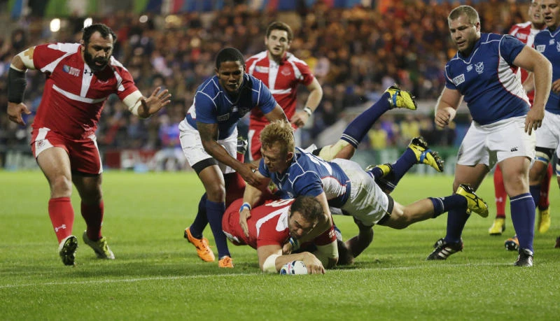 Georgia holds off brave Namibia to close on 2019