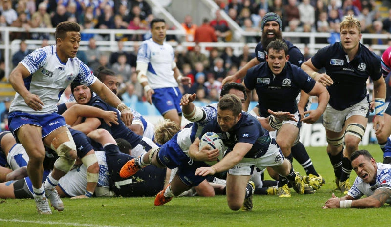 Scotland downs Samoa 36-33 to reach quarterfinals