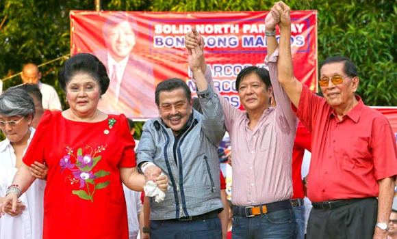 Heavy hitters back late Philippine dictator’s son for vice president