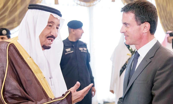 King Salman, French premier review ties