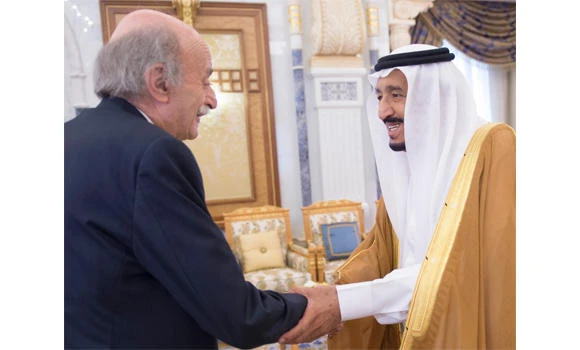 King Salman receives Walid Jumblatt