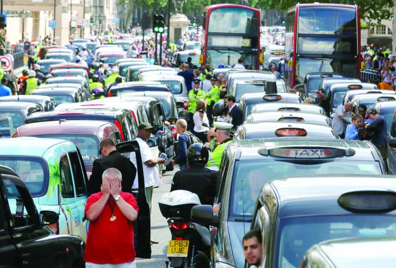London taxi drivers unhappy at Uber ruling